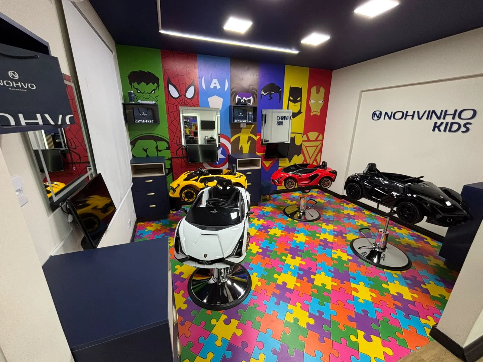 Espaço kids temático da Nohvo